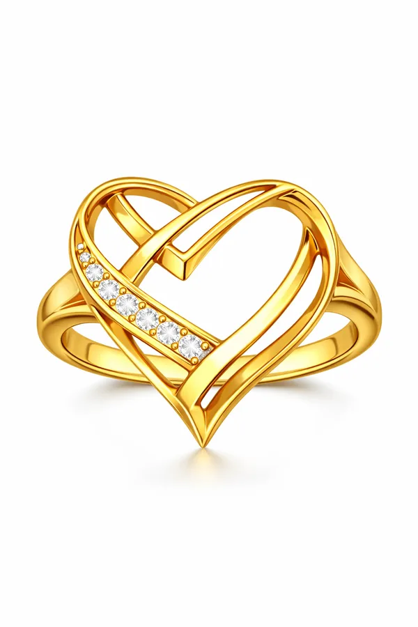 18K gold diamond ring - fine jewelry craftsmanship India
