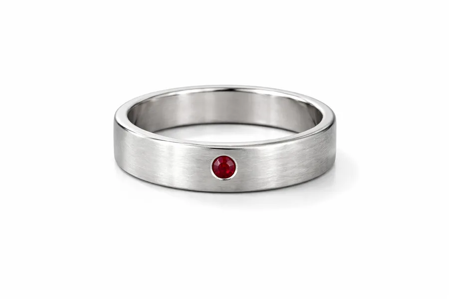 925 silver garnet ring - fine jewelry craftsmanship India