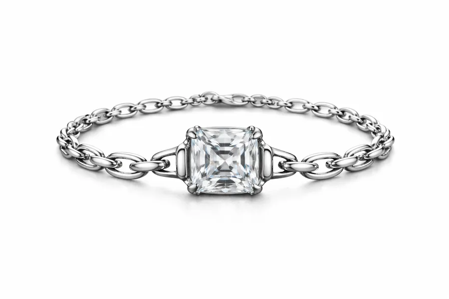 925 silver diamond bracelet - Pukhraj Gems export quality