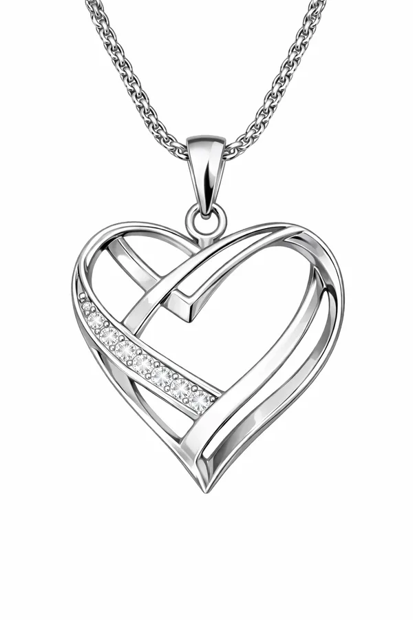 925 silver diamond pendant - artisan made jewelry piece