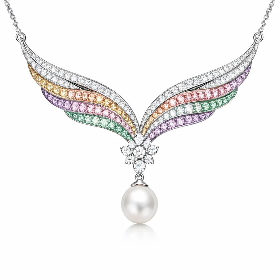 925 silver diamond pendant - Pukhraj Gems export quality
