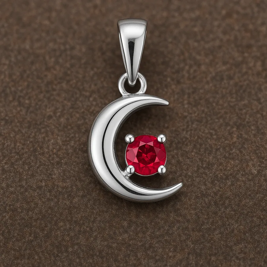 925 silver pendant - crafted by Pukhraj Gems India