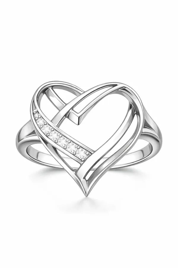 925 silver diamond ring - custom manufactured in India