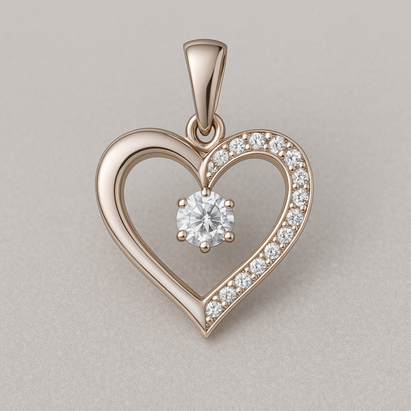 Cubic Zirconia Silver Pendant