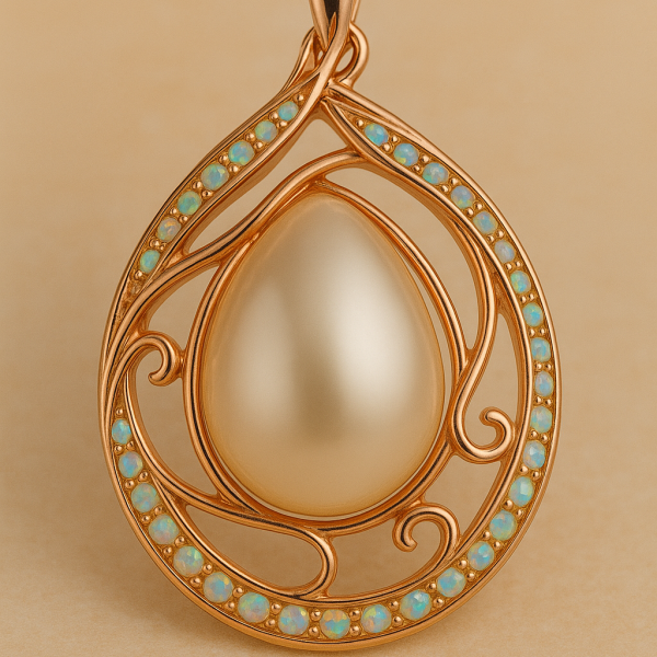 Rose Gold Pearl Pendant