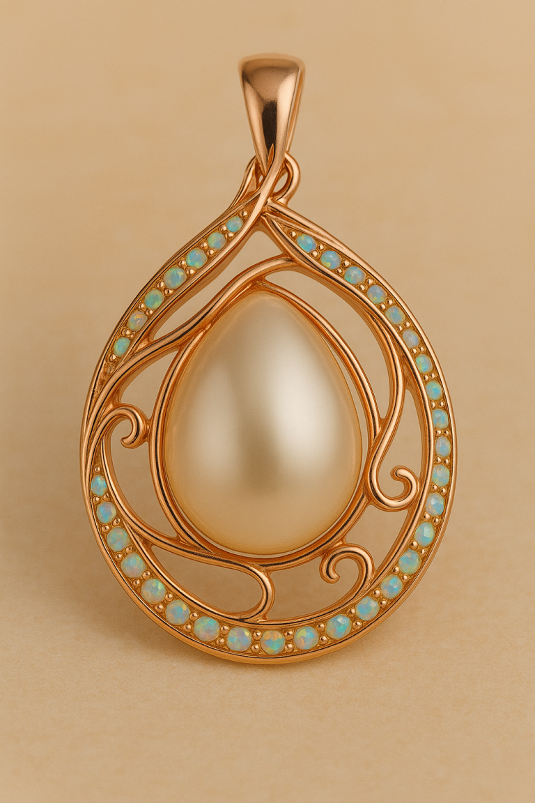 Rose Gold Pearl Pendant