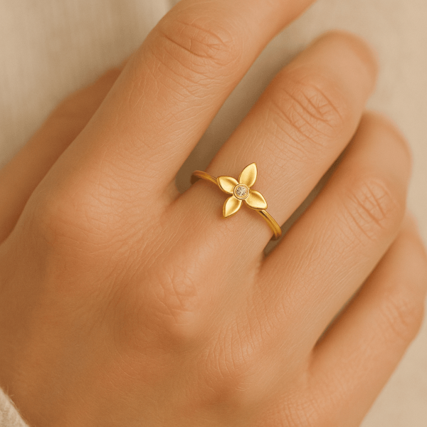 Flower Gold Ring