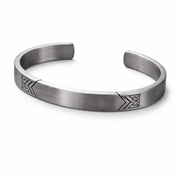 925 Sterling Silver Minimalist Engraved Open Cuff Bracelet for Men's Jewelry