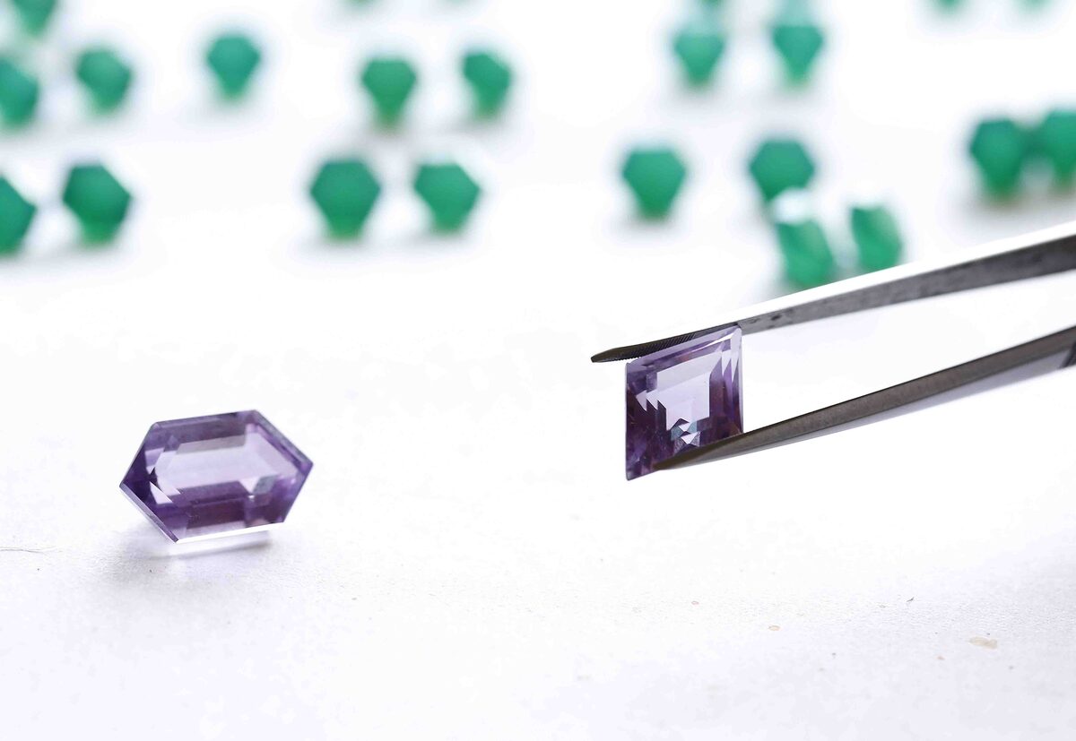 Conflict-free purple gemstones